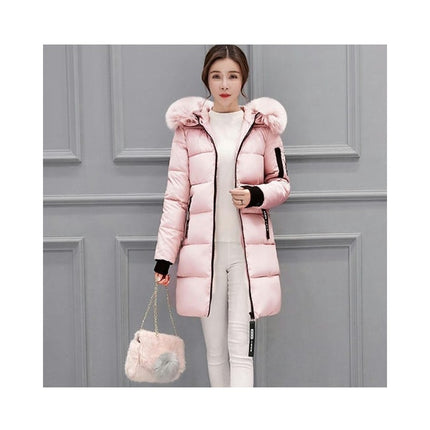 Women's Puffer Coat Winter Warm Down Jacket with Faux Fur Hood