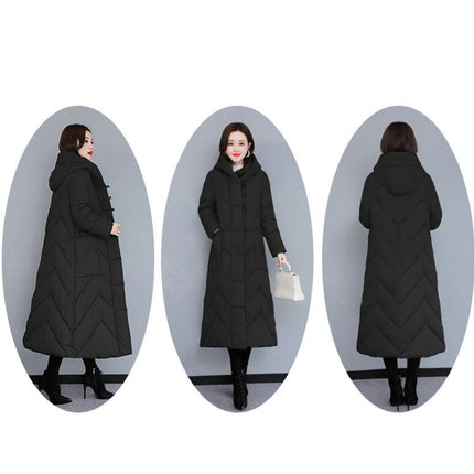 Women's Winter Warm Puffer Jacket Hooded Maxi Long Down Coat