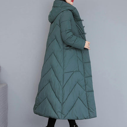 Women's Winter Warm Puffer Jacket Hooded Maxi Long Down Coat