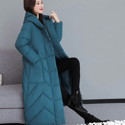 Women's Winter Warm Puffer Jacket Hooded Maxi Long Down Coat