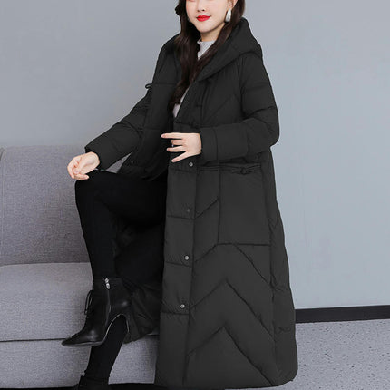 Women's Winter Warm Puffer Jacket Hooded Maxi Long Down Coat