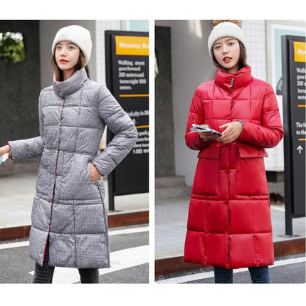 Women's Mid-Length Thickened Jacket Stand Collar Winter Puffer Jacket