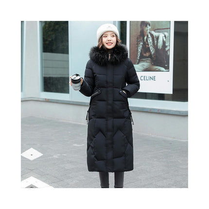 Women's Hooded Thickened Long Down Jacket Maxi Down Puffer Coat