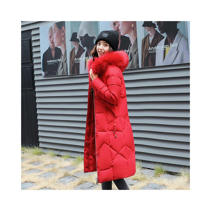 Women's Hooded Thickened Long Down Jacket Maxi Down Puffer Coat