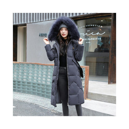 Women's Hooded Thickened Long Down Jacket Maxi Down Puffer Coat