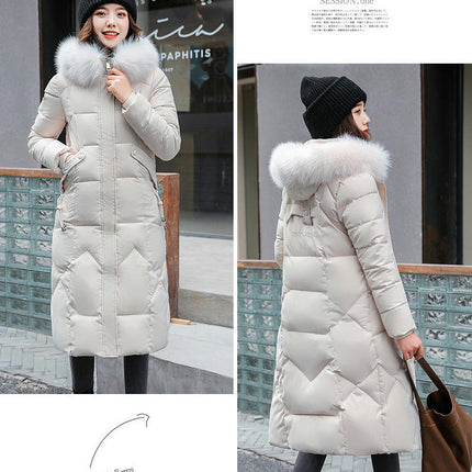 Women's Hooded Thickened Long Down Jacket Maxi Down Puffer Coat