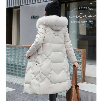 Women's Hooded Thickened Long Down Jacket Maxi Down Puffer Coat