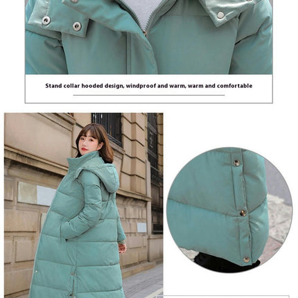 Women's Hooded Long Down Jacket Thickened Maxi Puffer Coat