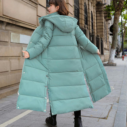 Women's Hooded Long Down Jacket Thickened Maxi Puffer Coat