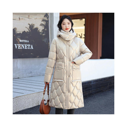 Women's Thickened Winter Down Coat Hooded Long Puffer Jacket