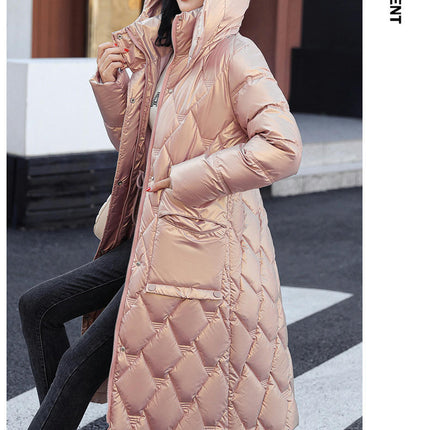 Women's Thickened Winter Down Coat Hooded Long Puffer Jacket