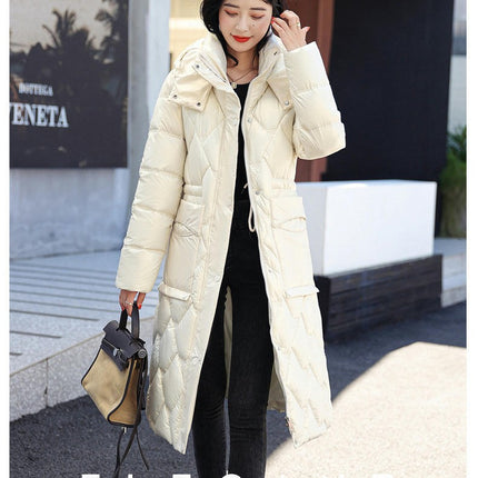 Women's Thickened Winter Down Coat Hooded Long Puffer Jacket