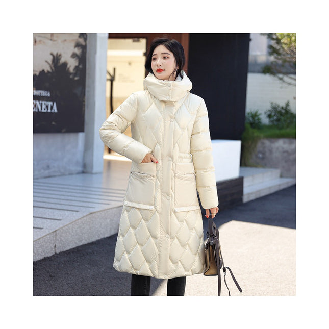 Women's Thickened Winter Down Coat Hooded Long Puffer Jacket