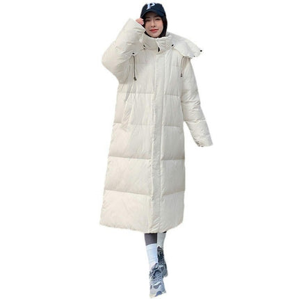 Women's Hooded Long Puffer Coat Winter Thickened Down Jacket