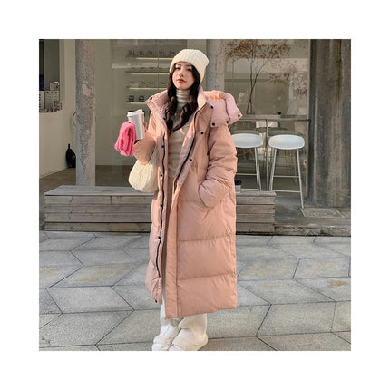 Women's Hooded Long Puffer Coat Winter Thickened Down Jacket