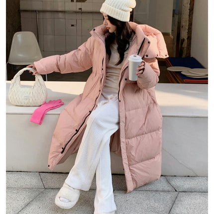 Women's Hooded Long Puffer Coat Winter Thickened Down Jacket