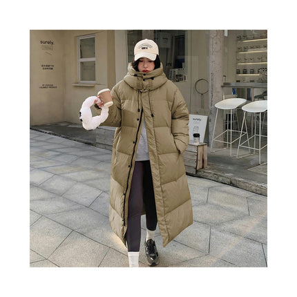 Women's Hooded Long Puffer Coat Winter Thickened Down Jacket