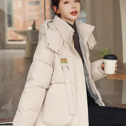 Women Winter Warm Down Jacket Thickened Hood Short Down Coat