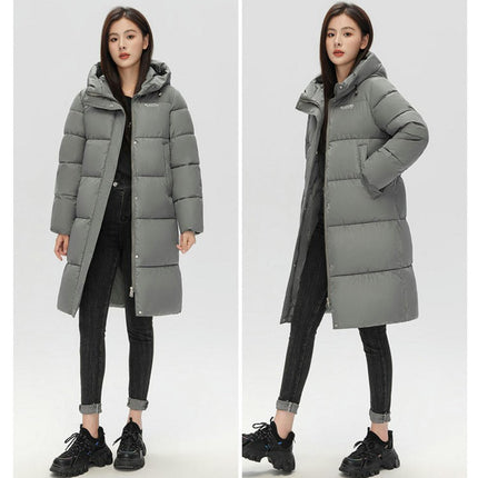 Long Winter Down Coats for Women Thickened Hooded Puffer Jacket