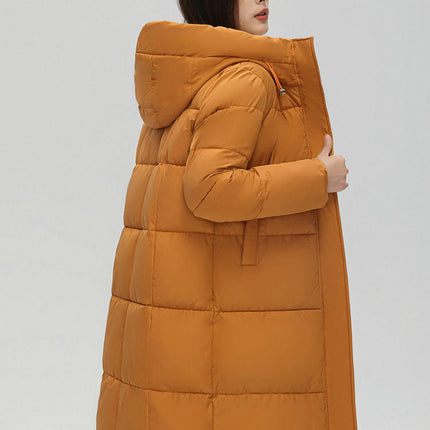 Long Winter Down Coats for Women Thickened Hooded Puffer Jacket