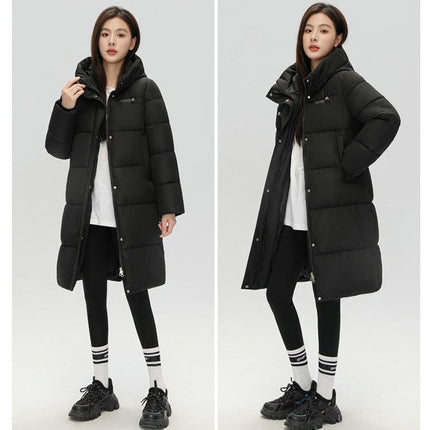 Long Winter Down Coats for Women Thickened Hooded Puffer Jacket