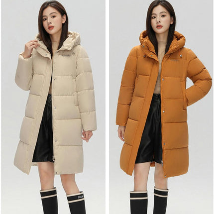 Long Winter Down Coats for Women Thickened Hooded Puffer Jacket