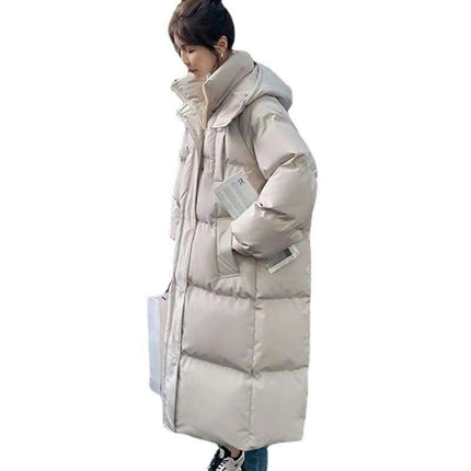 Women's Thickened Down Coat Hooded Puffer Long Winter Jacket