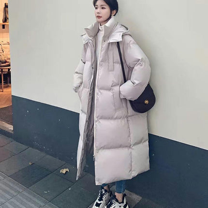 Women's Thickened Down Coat Hooded Puffer Long Winter Jacket