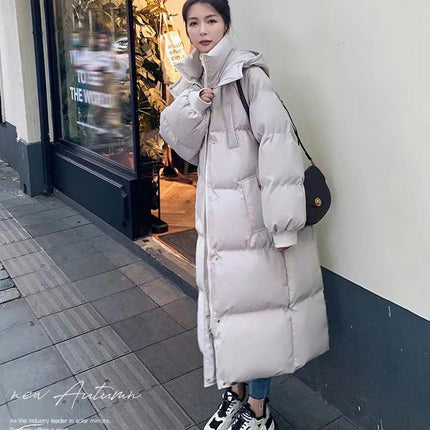 Women's Thickened Down Coat Hooded Puffer Long Winter Jacket