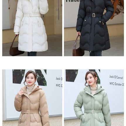 Women's Winter Coat Down Warm Long Puffer Thicken Jacket with Hood