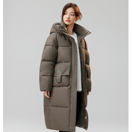 Women's Hooded Long Puffer Jacket Padded Down Coat Winter Outwear