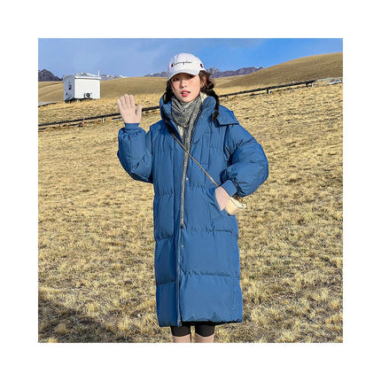 Women's Long Down Coat with Hood Down Parka Puffer Jacket