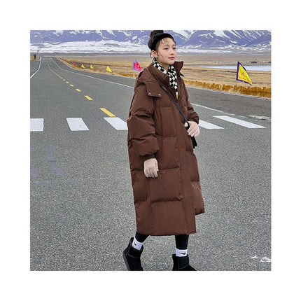 Women's Long Down Coat with Hood Down Parka Puffer Jacket