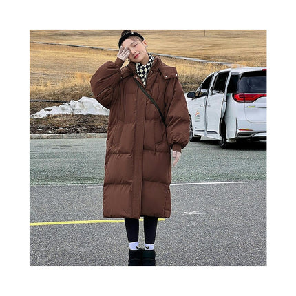 Women's Long Down Coat with Hood Down Parka Puffer Jacket