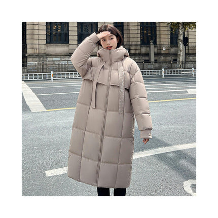 Women Puffer Hooded Jacket Winter Padded Warm Coat Thicken Outerwear