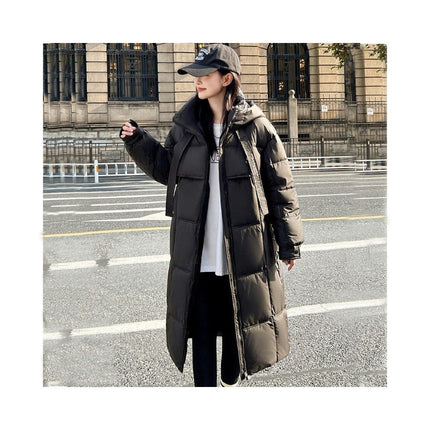 Women Puffer Hooded Jacket Winter Padded Warm Coat Thicken Outerwear