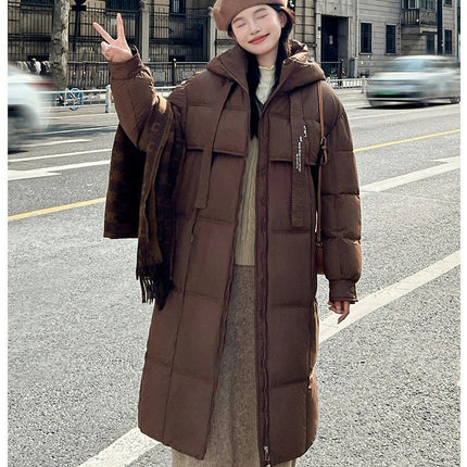 Women Puffer Hooded Jacket Winter Padded Warm Coat Thicken Outerwear