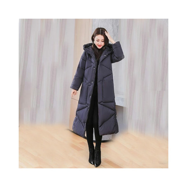 Women's Down Coat with Hood Long Puffer Coat Winter Thicken Jacket