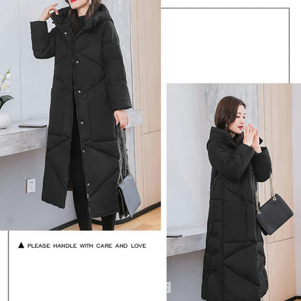 Women's Down Coat with Hood Long Puffer Coat Winter Thicken Jacket