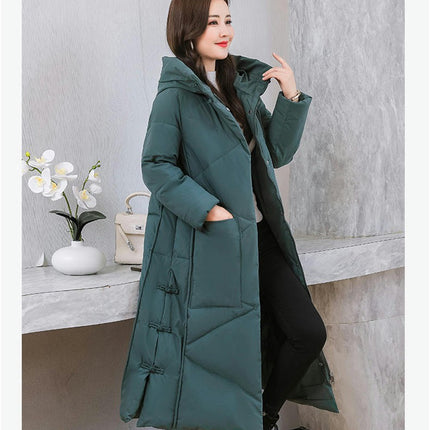 Women's Down Coat with Hood Long Puffer Coat Winter Thicken Jacket