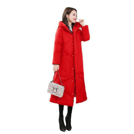 Women's Down Coat with Hood Long Puffer Coat Winter Thicken Jacket