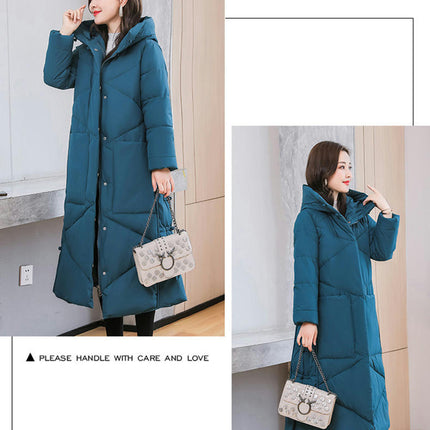 Women's Down Coat with Hood Long Puffer Coat Winter Thicken Jacket