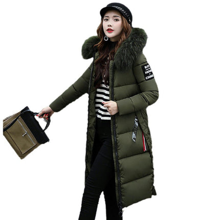 Women's Thicken Winter Puffer Coat Warm Jacket with Faux Fur Hood