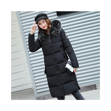 Women's Thicken Winter Puffer Coat Warm Jacket with Faux Fur Hood