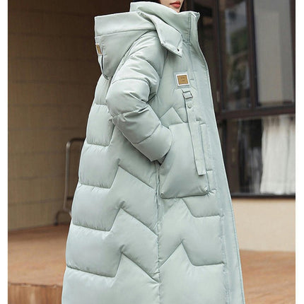 Women's Winter Warm Coats Thickened Down Long Jacket with Hood