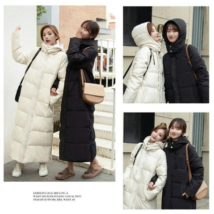 Women's Long Winter Coat Thickened Down Jacket Warm Puffer Jacket