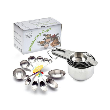 Magnetic Measuring Cups and Spoons Sets-Heavy Duty Stainless Steel Double Measurement Markings Tools