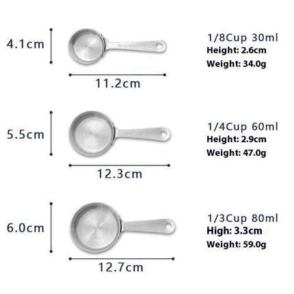 Measuring Cups and Spoons Set Stainless Steel Include Stackable Measuring Cup Nesting Measuring Spoons