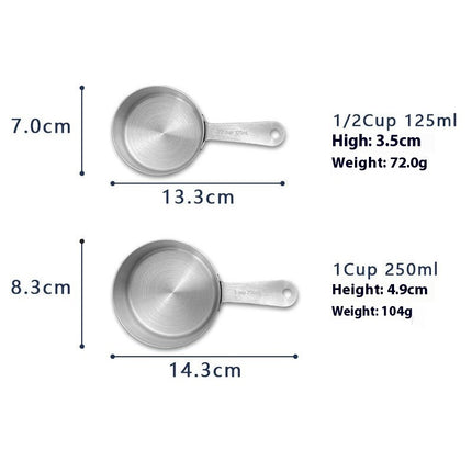 Measuring Cups and Spoons Set Stainless Steel Include Stackable Measuring Cup Nesting Measuring Spoons