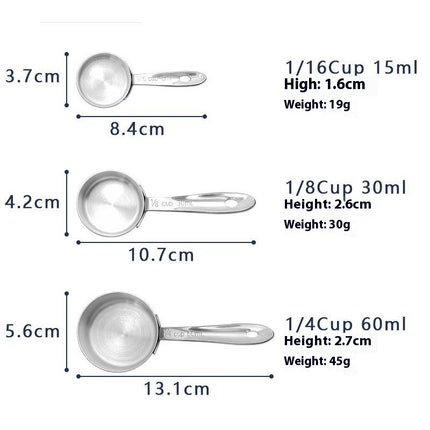 Stainless Steel Measuring Cups Heavy Duty Measuring Cup Set with Storage Ring and Cooking Nesting Set